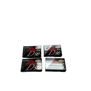 TDK D90 High Output Blank Audio Cassette Tapes IECI / TYPE I NEW-SEALED Lot of 4